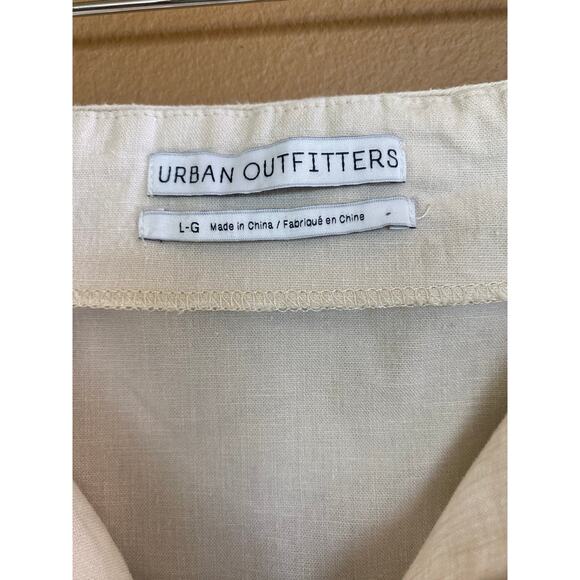 Urban Outfitters skirt Linen Blend Zip Front MIni with Pockets size large - Picture 8 of 8